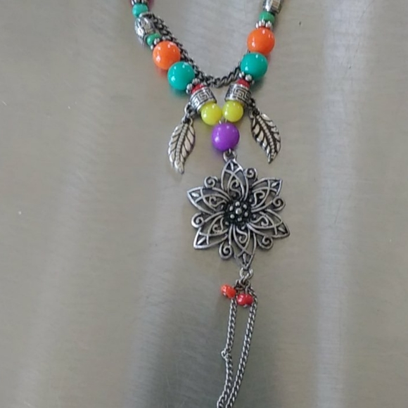 NWT BOHO SLAVE BRACELET WITH FLOWER/BRIGHT BEADS - Picture 4 of 4